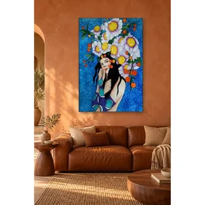 Fida Girl with White Flowers and Oranges in Her Hair <b>Canvas</b> Print - Product Image 5