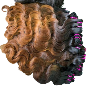 Vente en gros de perruques naturelles Remy noires, cheveux humains vietnamiens droits avec style ondulé, fournisseur de cheveux vierges indiens - Product Image 3