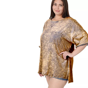 T-shirt à manches courtes et délavé à l'acide pour femmes Impression respirante Conception de logo personnalisable Service OEM disponible Streetwear - Product Image 4