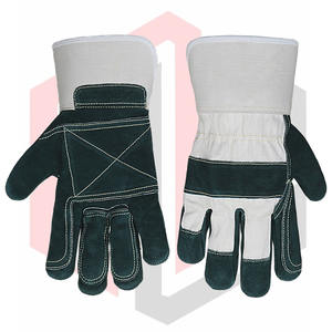 Gants de travail sur mesure en cuir de vachette pleine fleur réfléchissant, résistants aux coupures, pour hommes, de type « Rigger » canadien, pour le sport - Product Image 5