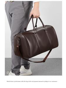 กระเป๋าเดินทางทรงสี่เหลี่ยมสำหรับผู้ชายกระเป๋าหนังใส่ของขนาดใหญ่สำหรับเดินทางแบบถือสำหรับค้างคืนออกแบบได้ตามต้องการ - Product Image 4