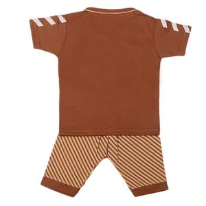 Traje de 2 Piezas de Manga Corta para Niños - Marrón - Product Image 4