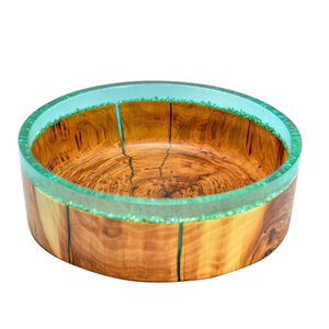 Vajilla de alta calidad, decoración, platos de servidor, cuenco, acabado de nogal, tuerca decorativa y cuenco de servidor de frutas secas - Product Image 3