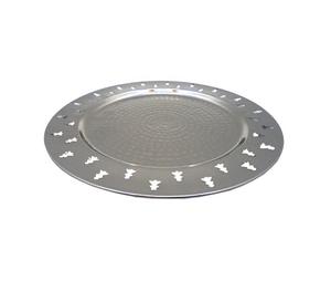 Placa de cargador de acero inoxidable diseño de árbol de Navidad borde ensalada servir platos de cargador boda servir platos de comida - Product Image 5