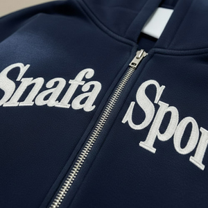 Chándales al por Mayor con Logotipo Personalizado, Nuevo Modelo, Chándales de Alta Calidad para Hombre, Chándales con Bordado y Parches Desgastados - Product Image 5