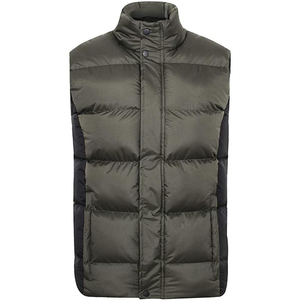 Chaleco Acolchado de Invierno para Hombre de Alta Calidad con Cuello Alto, Cremallera Completa, Logotipo Personalizado, Cálido, con Capucha, Cortavientos, de Tela de Lona, en Oferta - Product Image 1