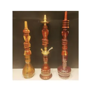 Narguilé croisé en bois égyptien sculpté à la main Design unique meilleure qualité Offre Spéciale efficacité de fumer
