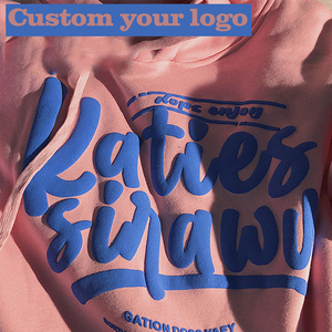 Fabricante 2025 moda logotipo personalizado peso pesado 450gsm sudaderas con capucha sin cuerda de gran tamaño 100% algodón Puff estampado Sudadera con capucha hombres - Product Image 5