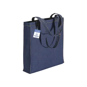 Borse Portaoggetti Multiuso in Denim Riciclato Sostenibile per Gadget - Product Image 1