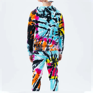 ชุดวอร์มมัดย้อมสำหรับผู้ชายใส่ได้ทั้งชายและหญิงชุดวอร์มซักได้ชุดมีฮู้ดเทคนิคการพิมพ์ลาย - Product Image 3