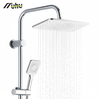 Service OEM – Ensemble de douche complet en acier inoxydable 304 brossé avec pommeau de pluie haute pression pour salle de bain