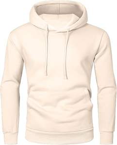 Sudadera con capucha de gran tamaño personalizada para hombre de algodón 100%, jersey de felpa francesa de peso pesado con estampado bordado, sudaderas con patrón sólido - Product Image 1