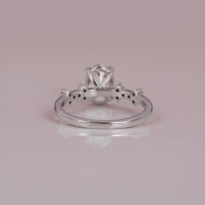 Lab Grown Oval Cut Diamond Ring 18KT <b>Solid</b> Gold Her Gift with IGI Certificate Gold Plated Lab Grown Engagement Ring - Product Image 6