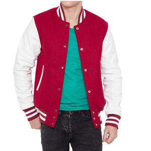 Veste universitaire avec logo personnalisé pour hommes, manteau streetwear de haute qualité, patchs de broderie en tissu, veste de baseball Letterman pour hommes - Product Image 4