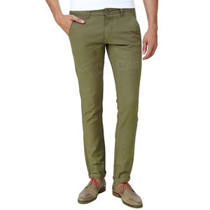 Pantalones Chinos Gabardina de Algodón Elástico Largo para Hombre, de Alta Calidad, Personalizados, OEM, al por Mayor - Product Image 1