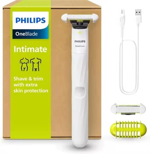 Philips OneBlade Intimate, diseñado para el aseo púbico, recorte y afeitado con protección adicional para la piel, modelo QP1924/30 - Product Image 1