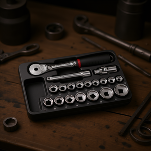 Usag 19-Piece <b>Ratchet</b> Set with Polygonal <b>Sockets</b> and Inserts for <b>Socket</b> Product Use - Product Image 3