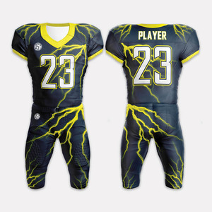 Uniforme de football américain à large récepteur, vêtements de sport, kit de football imprimé par sublimation de grande taille, maillots personnalisés avec nom et numéro - Product Image 4