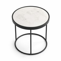 Table basse moderne en métal durable de style marbre nordique, panneau simple, pour salon, balcon, chambre à coucher