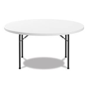 Alera ALEPT60RW 60 pouces. Diamètre X 29,25 pouces Table pliante d'extérieur blanche 60 pouces. Diamètre X 29,25 pouces Table pliante en plastique - Blanche - Product Image 2