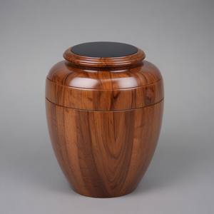 Vente en gros de dernière urne personnalisée en bois pour les funérailles mémorial crémation cendres en bois meilleur prix fournitures funéraires - Product Image 3