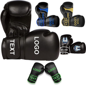 Gants de boxe professionnels à doigts entiers entretenus par OEM en cuir de haute qualité - Product Image 1