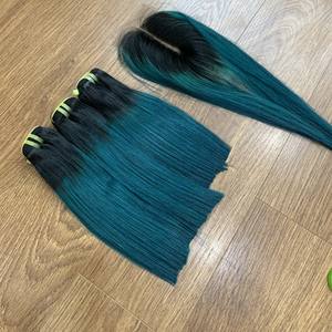 2023 superventas SDD hueso recto 100% extensiones humanas vietnamitas crudas Paquete de cierre de trama de alta calidad atado a mano trama Genius - Product Image 5