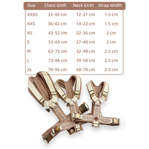 Harnais pour chien en forme de H rembourré de luxe avec motif personnalisé par le fabricant, sangle en jacquard réglable, harnais Liberty pour chiens de compagnie - Product Image 6