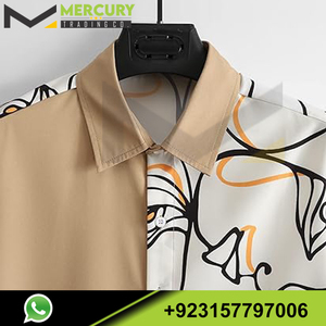 Conjunto de 2 piezas para hombre, conjunto de camisa con botones y pantalones cortos con cordón en la cintura, conjunto de calidad superior para hombre - Product Image 3