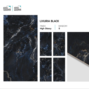 กระเบื้องปูพื้นพอร์ซเลนแบบไฮกลอส ขนาด 600x600 มม. ผิวขัดเงา คุณภาพพรีเมียม สำหรับตกแต่งภายในที่อยู่อาศัย - Product Image 1