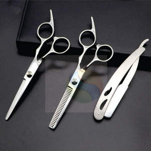 Kit de ciseaux de coiffure professionnel léger, édition premium noir et bleu, ultra-affûté, pour salon de coiffure - Product Image 6