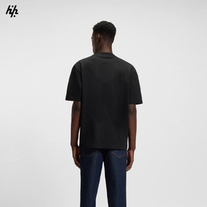 เสื้อยืดแขนสั้นสีดำเสื้อยืดกีฬาลำลองฤดูร้อนคอกลมทรงพอดีตัว100% ผ้าฝ้ายโดยผลิตภัณฑ์ huzaifa - Product Image 1