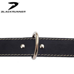 Collier de chien en cuir de vachette Durable de qualité supérieure à support élevé Motif solide de base avec décoration en dentelle Impact élevé - Product Image 2