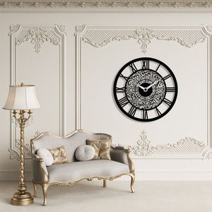Grandes horloges murales en métal islamique de qualité supérieure pour un décor de mosquée unique avec une calligraphie complexe et un artisanat élégant - Product Image 1