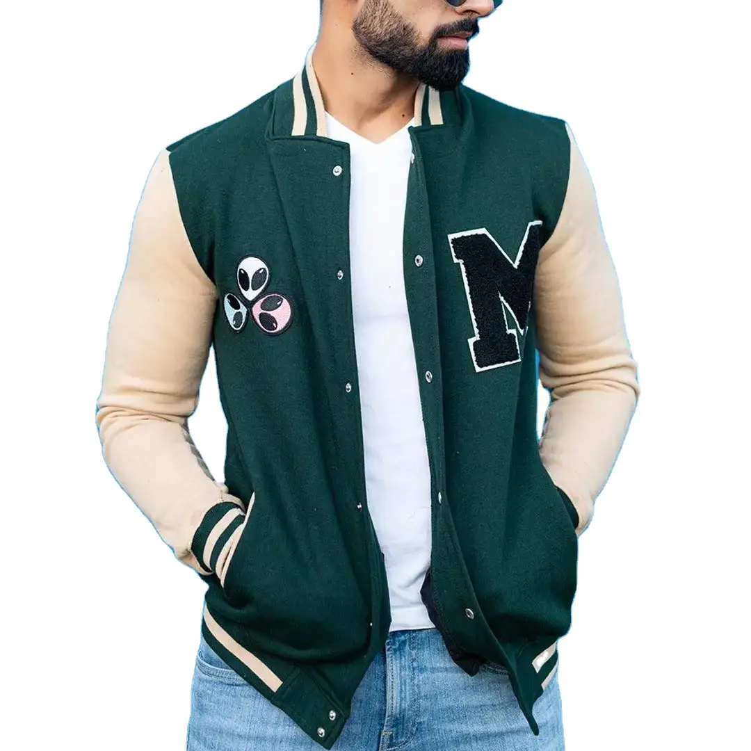 저렴한 가격 대표팀 재킷 하이 퀄리티 남성 레터맨 자수 재킷 레터맨 대표팀 재킷 남성용