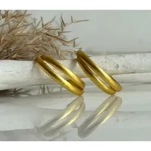 Brass Handmade Gold Plated Drop <b>Earrings</b> with <b>Pearl</b> <b>and</b> <b>Diamond</b> for Party Wedding Gift - Product Image 2