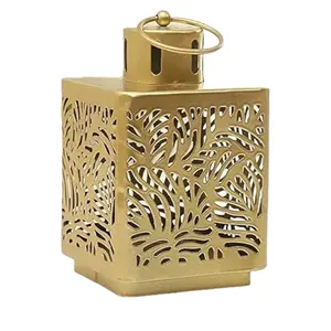 Wholesale High Quality Handmade Decorative <b>Gold</b> Metal Moroccan Candle <b>Lantern</b> In Low Price - Product Image 1