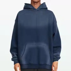 Sudaderas con capucha de diseño Fabricantes Sudadera vintage Desgastado Sun Faded Hombres Parche bordado Zip up Acid Wash Hombres Apliques Sudadera con capucha - Product Image 6