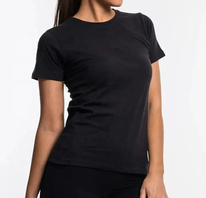 2023 Logo personnalisé imprimé blanc t-shirts haute qualité plaine femmes t-shirt femmes ample à manches courtes bambou t-shirts - Product Image 2