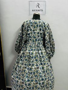 Vestido bohemio Maxi con estampado floral vintage de mujer al por mayor, vestido bohemio con cuello de pico y volantes, ropa de mujer, vestidos bohemios - Product Image 5