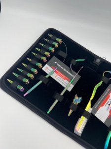 AL-FARDAN INSTRUMENTS AF-HETK-050 Hair Extension Tools Kit Salon Use Reusable with Flat Plier Looping <b>Hook</b> Scissors Metal <b>Clips</b> - Product Image 4