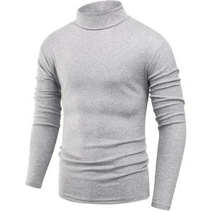 Chandails en tricot décontractés de printemps anti-rides pour hommes de qualité supérieure en vente en gros de chandail en polyester de couleur unie motif hiver - Product Image 6