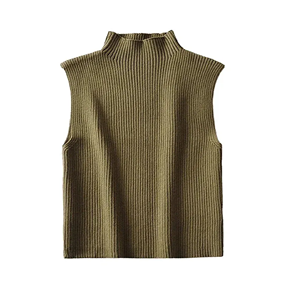 Women's Summer Casual Tank <b>Top</b> Beading Button Solid Rib Knit Jersey Breathable Seamless Stretch Sleeveless Street Wear - Product Image 2