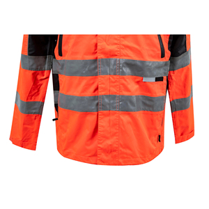 Veste de travail réfléchissante haute visibilité pour hommes vestes de sécurité extérieures respirantes et imperméables coupe-vent Logo personnalisé disponible - Product Image 4
