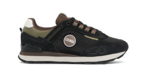 COLMAR TRAVIS SPORT COLORS 018 สีดำ - สีน้ำตาลเข้ม - สีเขียวทหาร AW26 รองเท้าผ้าใบของแท้ที่ทนทานและสวมใส่สบายสำหรับผู้ชาย - Product Image 1