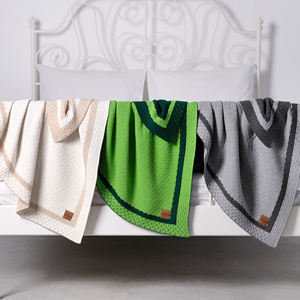 Manta acrílica 130*150, venta al por mayor, manta tejida para acampar al aire libre, suave, peso ligero, sofá de punto decorativo - Product Image 5