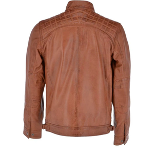 Chaqueta de Cuero para Hombre con Cuello Alto para Clima Frío, Chaqueta de Cuero para Hombre con Forro Aislante, Moderna y Abrigada para Invierno, OEM - Product Image 3