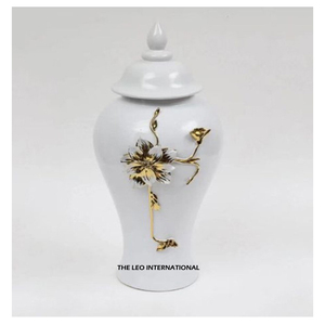 Ornements de table de luxe de style européen Vase doré pour la décoration de la maison Pots de gingembre pour les accents de table de restaurant d'hôtel - Product Image 2