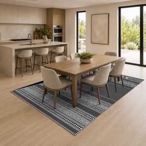 Tapis RUGS DEPOT LXDP-0934, vente en gros, gris anthracite, tapis traditionnel oriental imprimé numériquement, lavable en machine, chenille, antidérapant - Product Image 4