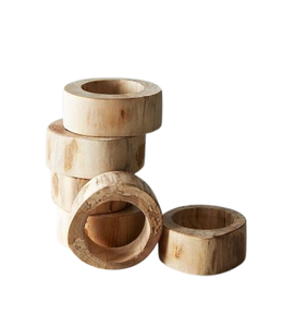 Customized Round Wooden Napkin Rings Tableware Accessories for Special Occasions Great for Giveaways - Product Image 1